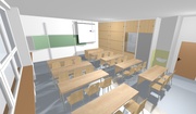 Klassenzimmer mit Tischen und Stühlen Alfa 1710