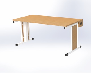 PC Tisch 160x80 mit verschiebbarer Platte